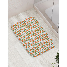 Mandarin and Polka Dots Bath Mat