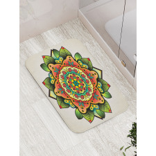 Floral Medallion Ornate Bath Mat