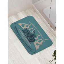 Retro Motorcycle Club Bath Mat