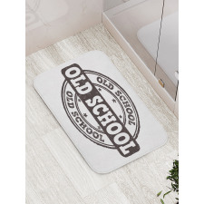 Grunge Retro Look Text Bath Mat