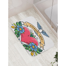 Eternal Love Flora Heart Bath Mat