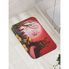 Halloween Haunted Chateau Bath Mat