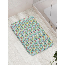 Exotic Summer Butterfly Bath Mat