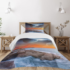 Planet Landscape View Bedspread Set