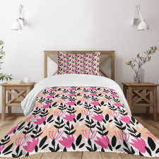 Creative Botanical Motif Bedspread Set