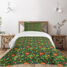 Organic Healthy Food Bedspread Set