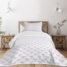 Monochrome Beet Pattern Bedspread Set