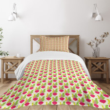 Abstract Beetroots Bedspread Set