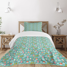 Happy Noel Penguins Gifts Bedspread Set