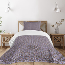 Retro Geometrical Motif Bedspread Set