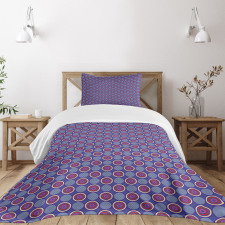 Abstract Retro Rounds Bedspread Set