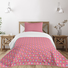 Vivid Cartoon Lambs Bedspread Set