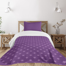 Purple Color Palette Shapes Bedspread Set