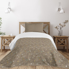 Irregular Stars and Dots Bedspread Set