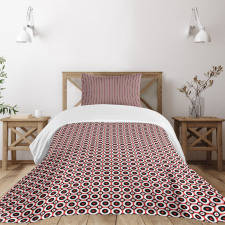 Concentric Tricolor Rounds Bedspread Set