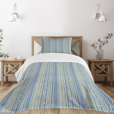 Vertical Chevrons and Strips Bedspread Set