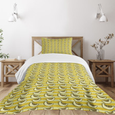 Sliced Piece of Fruit Stripes Bedspread Set