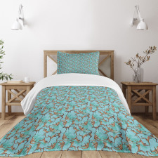 Jungle Animals on Branches Bedspread Set