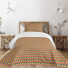 Vibrant Triangles Bedspread Set