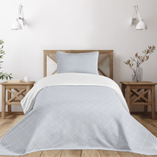 Diagonal Striped Rhombs Bedspread Set