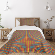 Geometric Vertical Art Motif Bedspread Set