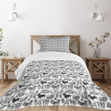 Various Animal Breeds Bedspread Set