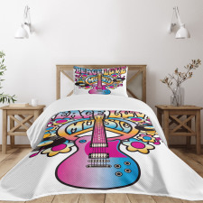 Peace Love Vinyl Music Bedspread Set