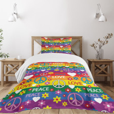 Heart Peace Bedspread Set