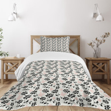 Roses and Butterflies Art Bedspread Set