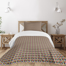 Squares and Trapezoids Bedspread Set