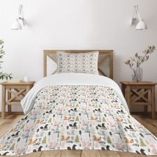 Squirrel Trees Woodland Bedspread Set