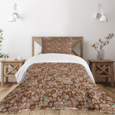 People Faces Various Ethnic Bedspread Set