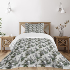 Gothic Item on Tropic Leaves Bedspread Set