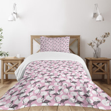 Modern Exotic Birds Bedspread Set