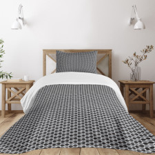 Abstract Classic Wavy Ovals Bedspread Set