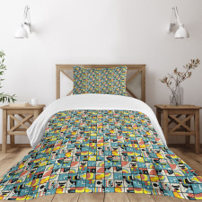 Completing Squares Design Bedspread Set