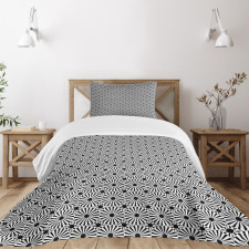 Fanning Round Stripes Bedspread Set