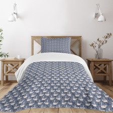 Delicate Lake Animal Lotus Bedspread Set