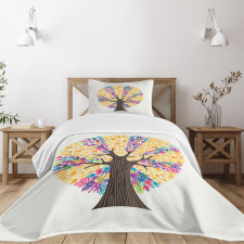 Hand Prints Solidarity Bedspread Set