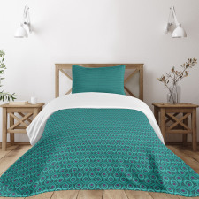 Peacock Feather Abstract Bedspread Set