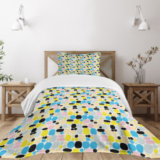 Modern Sketchy Circles Art Bedspread Set