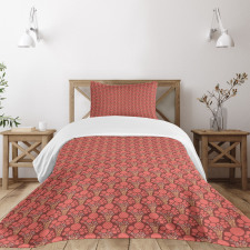 Vintage Look Geometric Art Bedspread Set