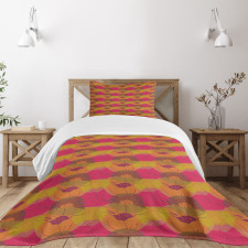 Intertwined Flowers Leaves Bedspread Set