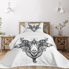 Satanic Goat Head Sketch Bedspread Set