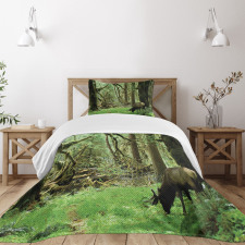 Roosevelt Elk in Park Bedspread Set