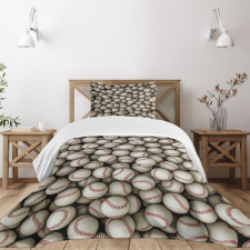 Baseball Sport Emblem Bedspread Set