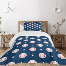 Baseball Stripes Bedspread Set