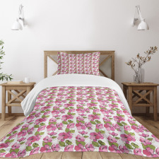 Blooming on Geometric Bedspread Set