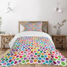 Colorful Curve Pattern Bedspread Set