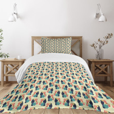 Toucan and Exotic Botany Bedspread Set